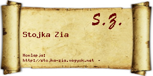 Stojka Zia névjegykártya